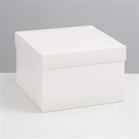 Коробка складная, крышка-дно, белая, 30х30х20см