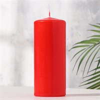 Свеча - цилиндр, 7х17 см, 50 ч, 515 г, красная