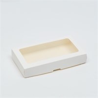 Коробка складная, с окном, белая, 25 х 15 х 4 см