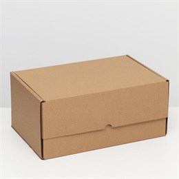 Коробка самосборная "Почтовая", бурая, 30 х 20 х 15 см