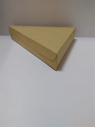 Коробка под кусок пиццы, крафт 22 х 22 х 2 см Коробка треугольник