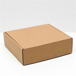 Коробка самосборная, крафт, 21 х 21 х 7 см